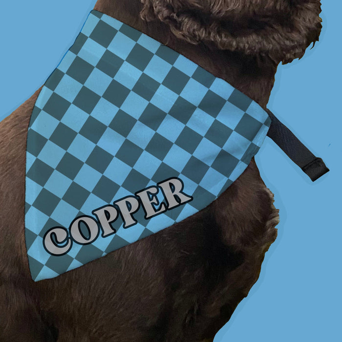 Dog Bandana Personalised Fun Pattern & Optional ID Tag