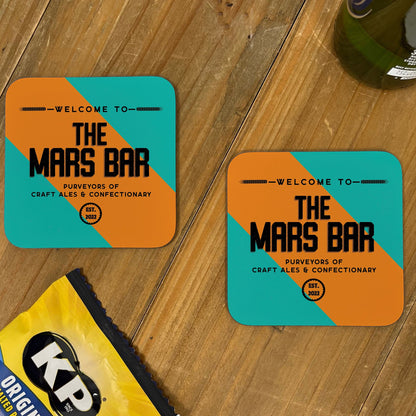 Personalised Home Bar Set - Craft Ale Style - Set of 2 Coasters