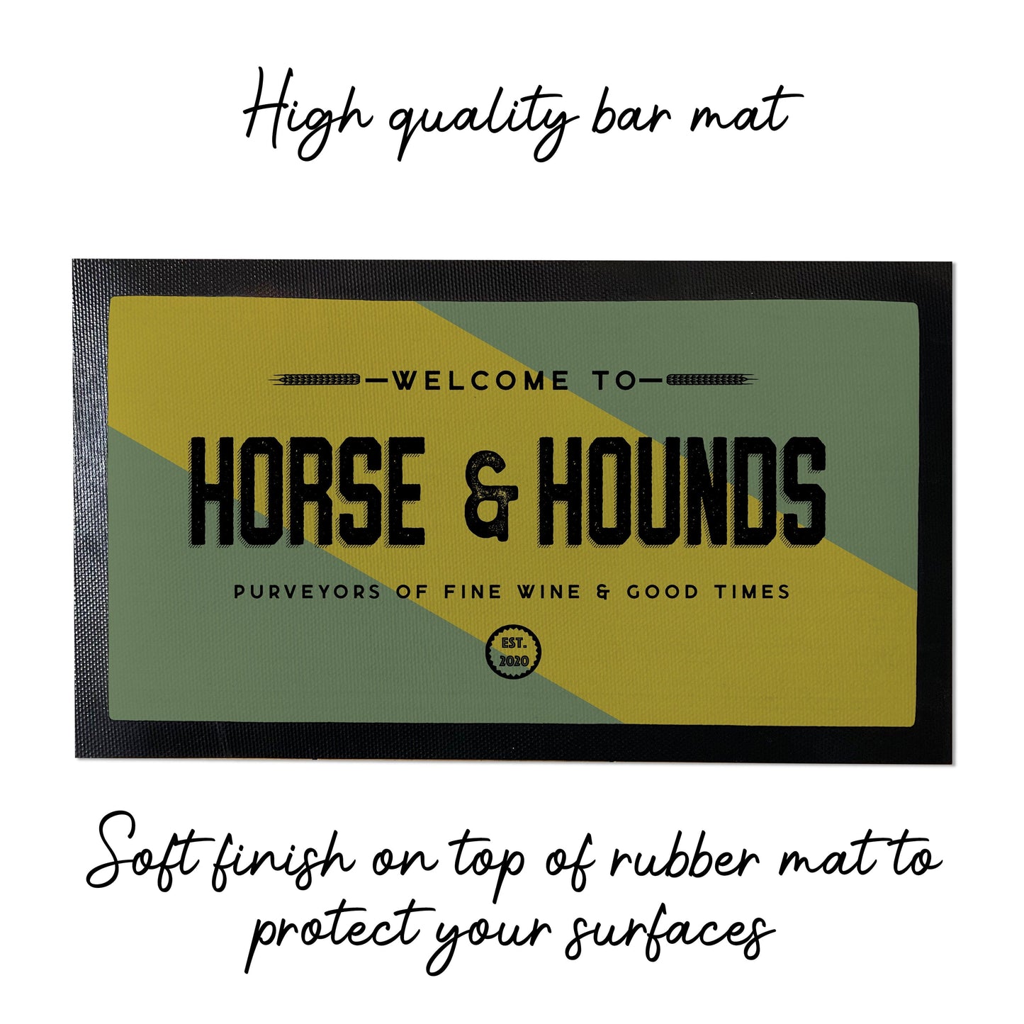 Custom Made Home Bar Mat - Personalised Bar Runner