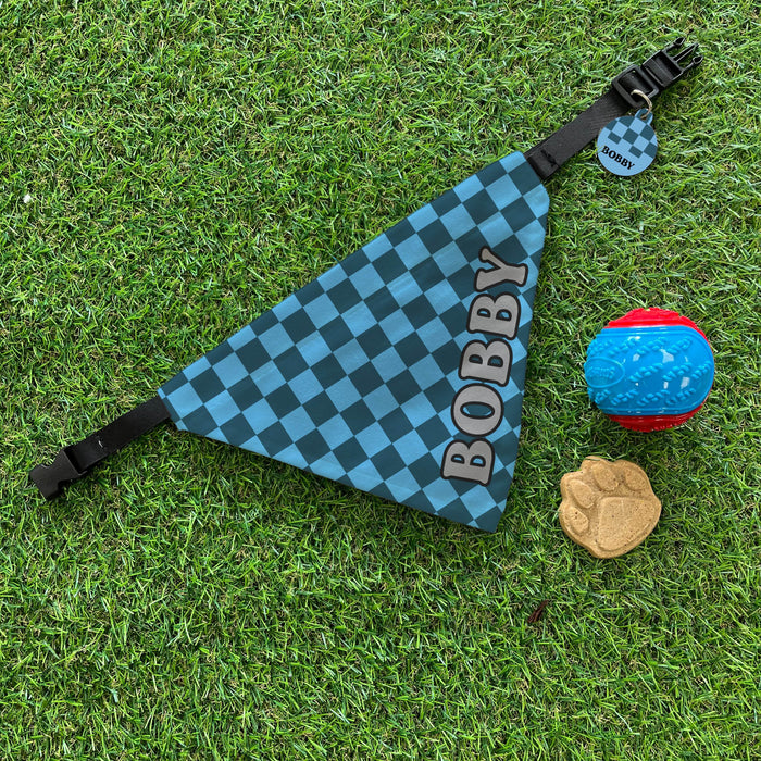 Dog Bandana Personalised Fun Pattern & Optional ID Tag