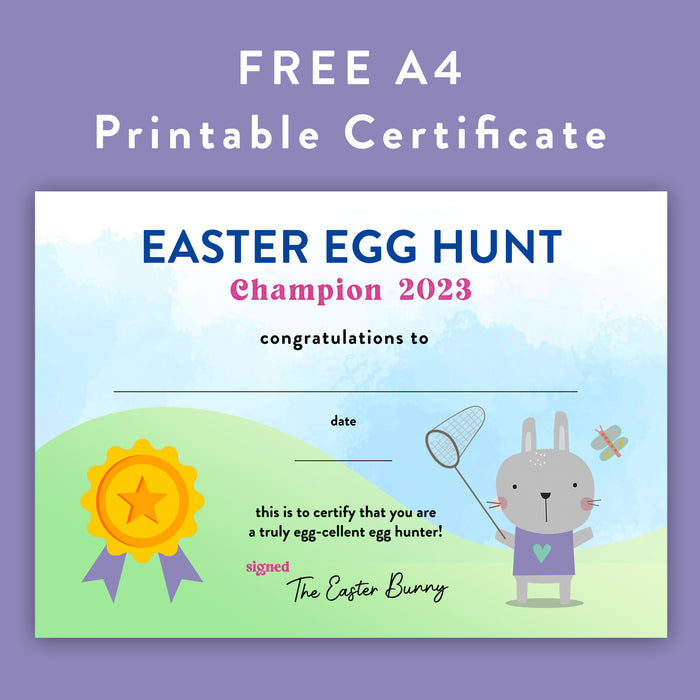 Easter Give Away! Easter Egg Hunt Winner Certificate FREE