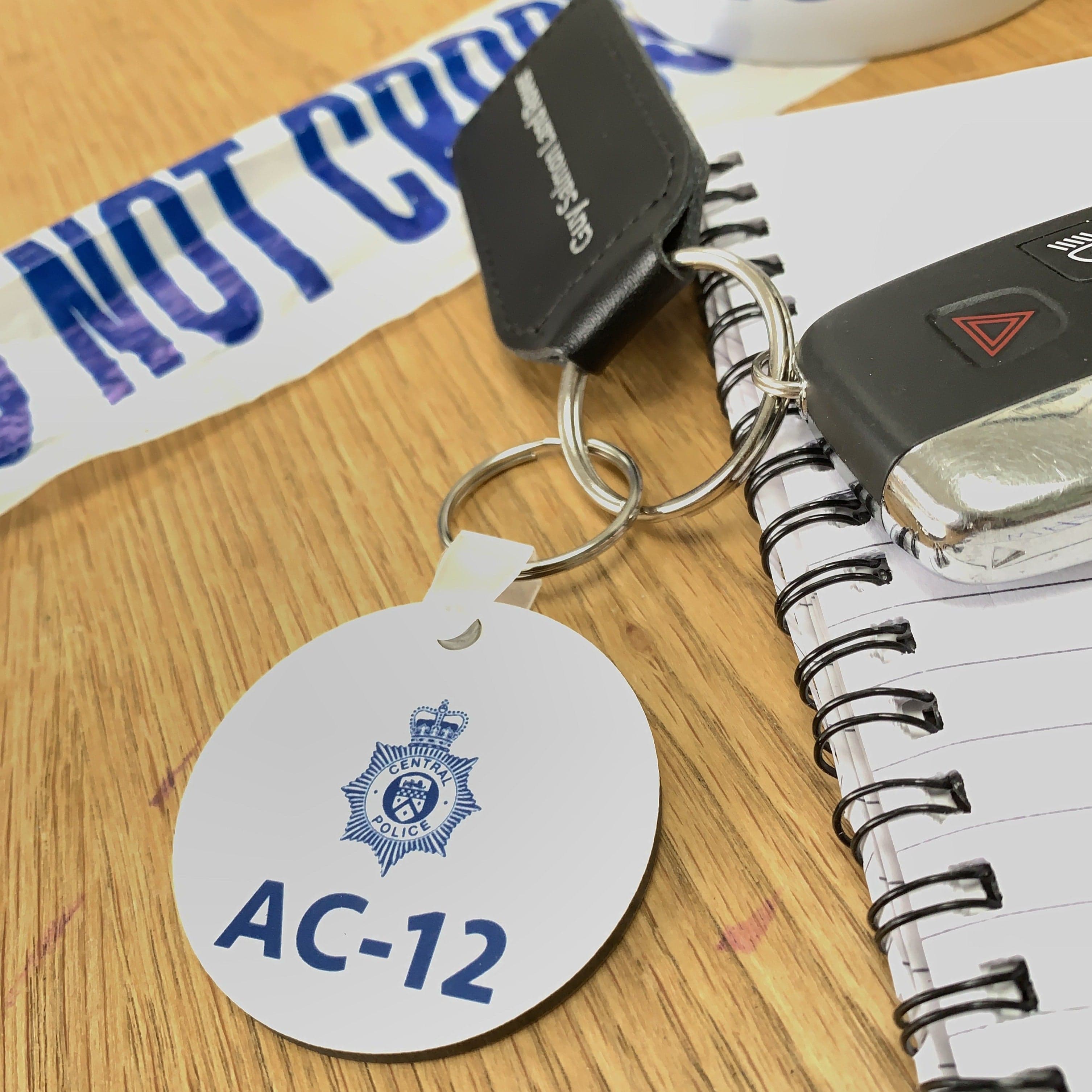 Line of Duty AC 12 Fan Gift Personalised Keyring AC12 Logo