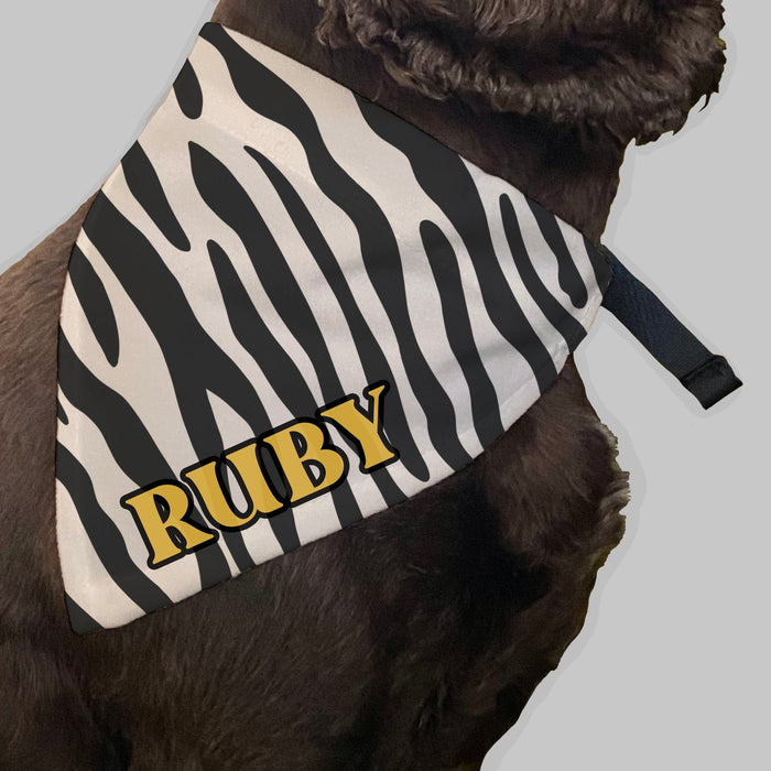 Dog Bandana Personalised Fun Pattern & Optional ID Tag