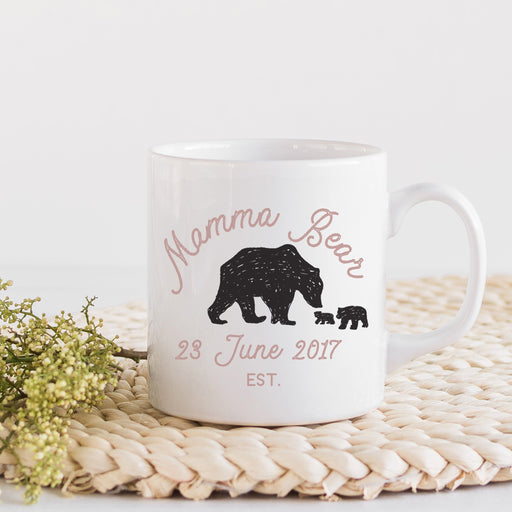 Mamma bear mug with 2 cubs personalised 