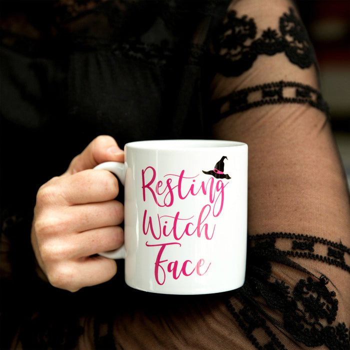 Funny Mug Gift - Resting Witch Face Mug Personalised - Halloween Or Stocking Filler Gift For Her Under ¬£10