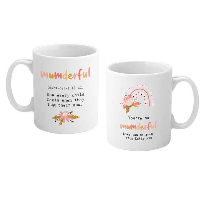 Mother's Day Mug for a 'Mumderful' Mum optional matching coaster