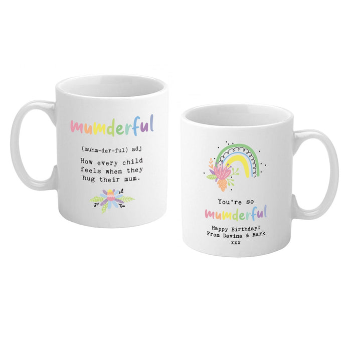 Mother's Day Mug for a 'Mumderful' Mum optional matching coaster