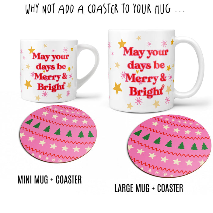 Merry & Bright Christmas Stocking Mug Set