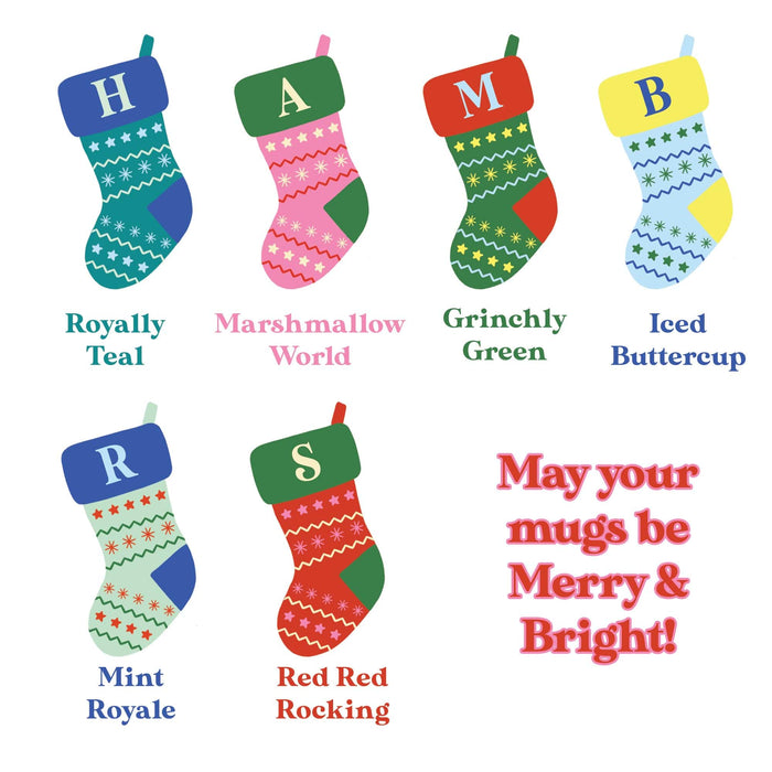 Merry & Bright Christmas Stocking Mug Set