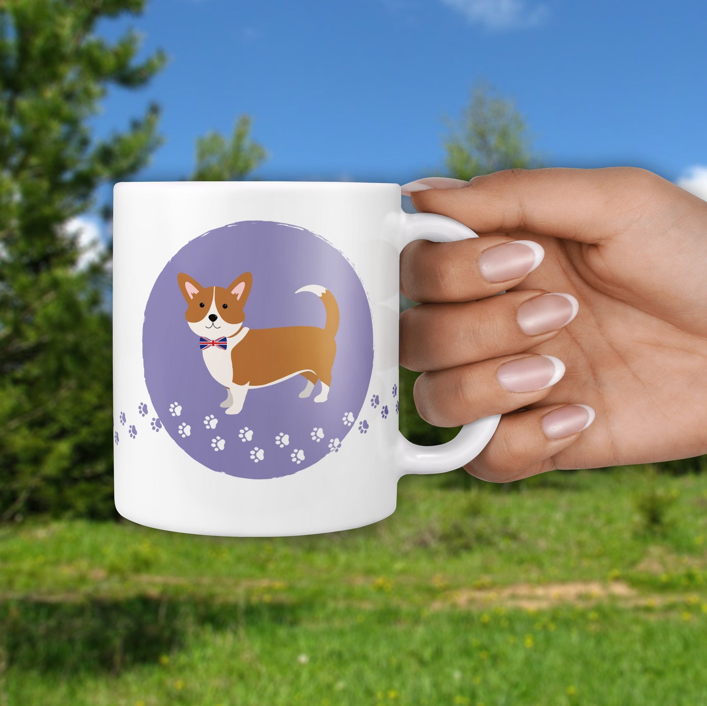 Personalised Corgi Dog Mug & Coaster Gift Set