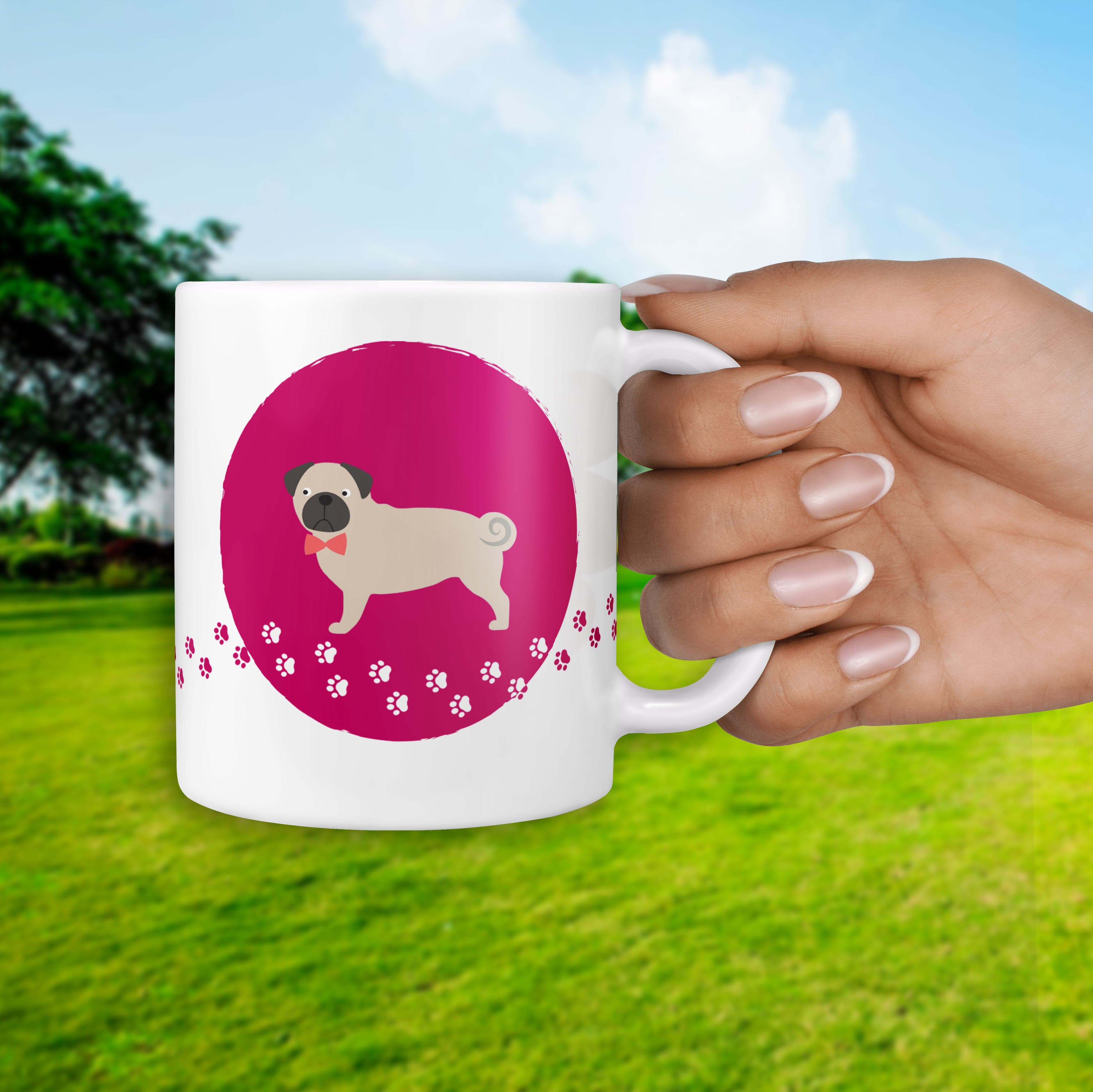 Personalised 2024 pug mug