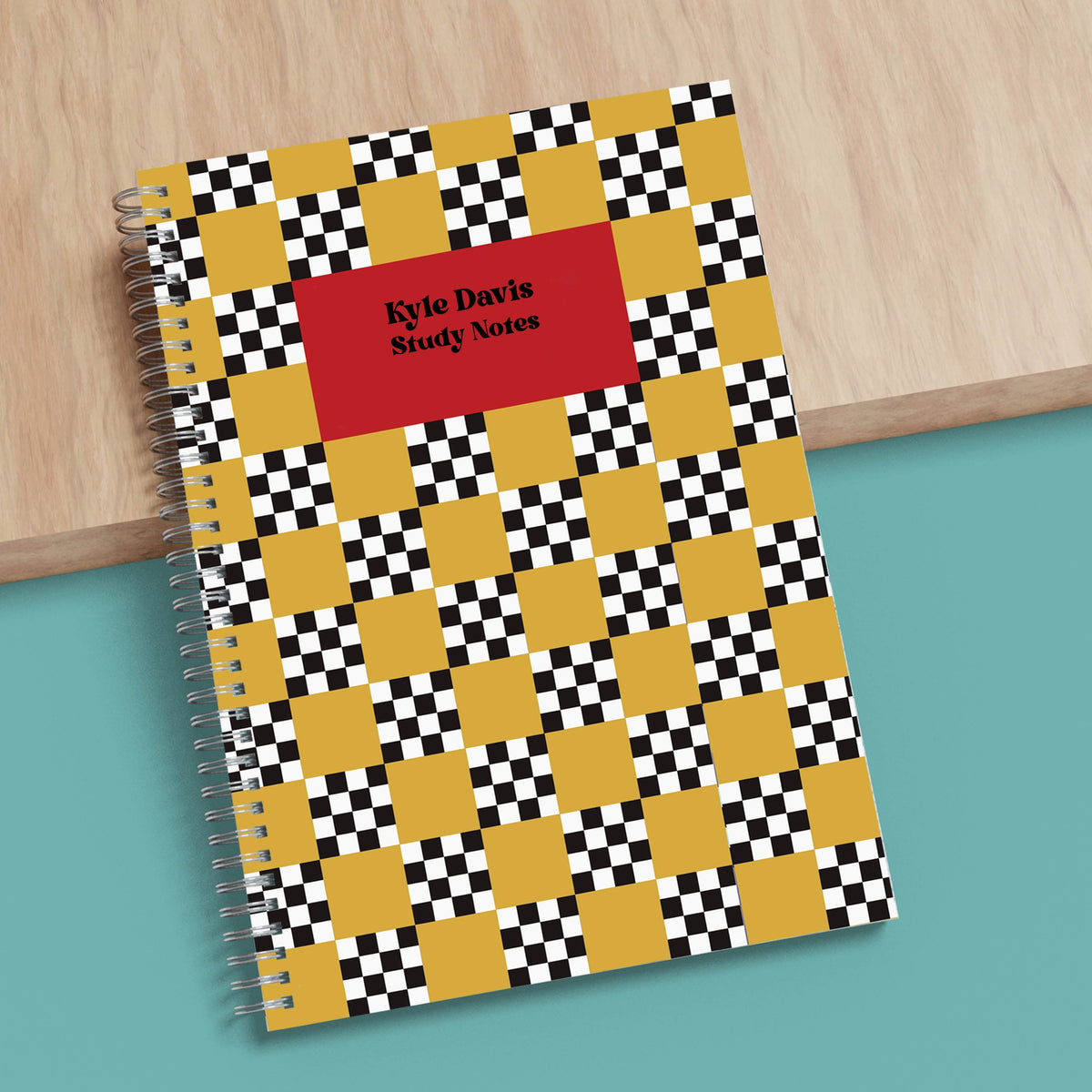 Personalised Clueless Check Notebook Stationery Gift with Monogram ...