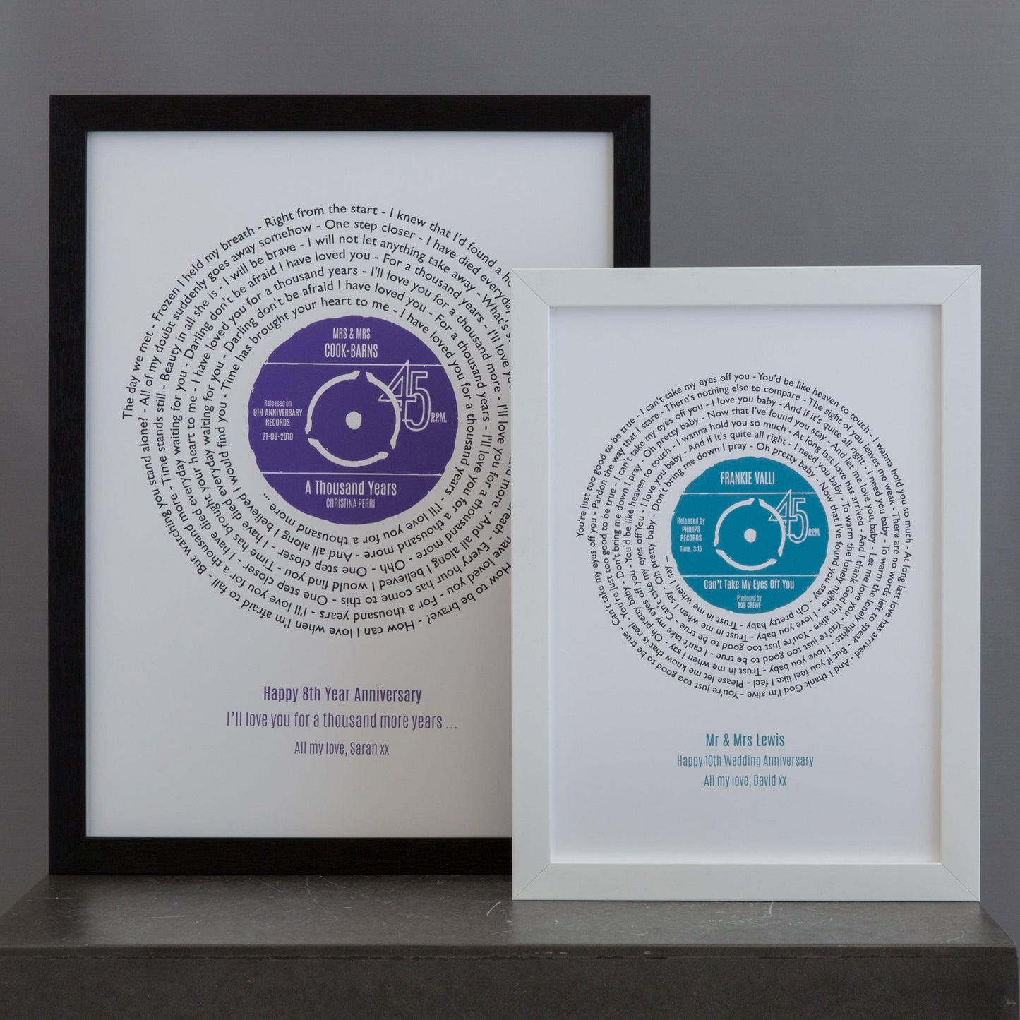 Song Lyrics Printed on Cotton or Linen Personalized 