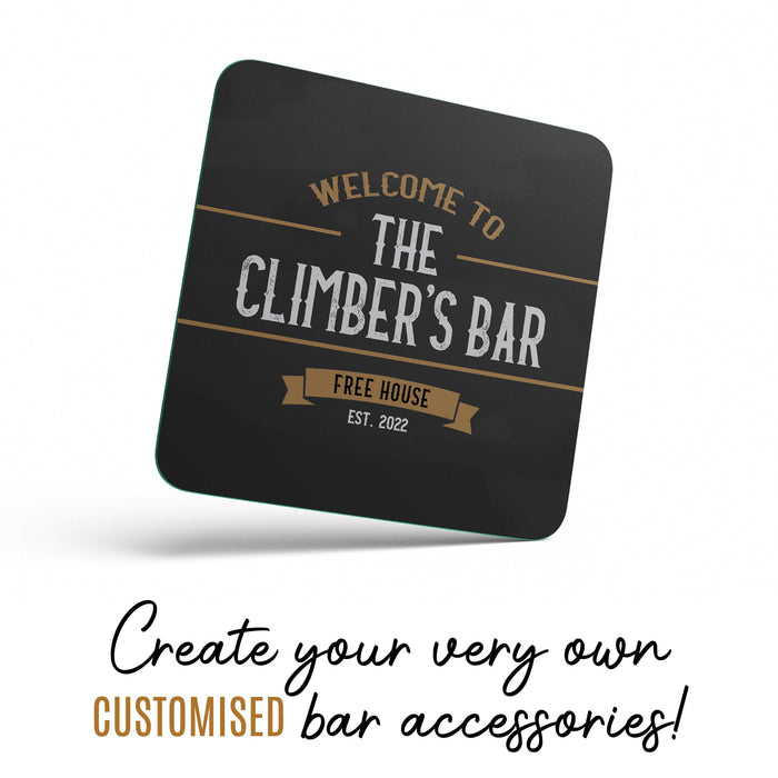 Mini Pub in a Box - Home Bar Set - Coasters, Bottle Opener & Snacks