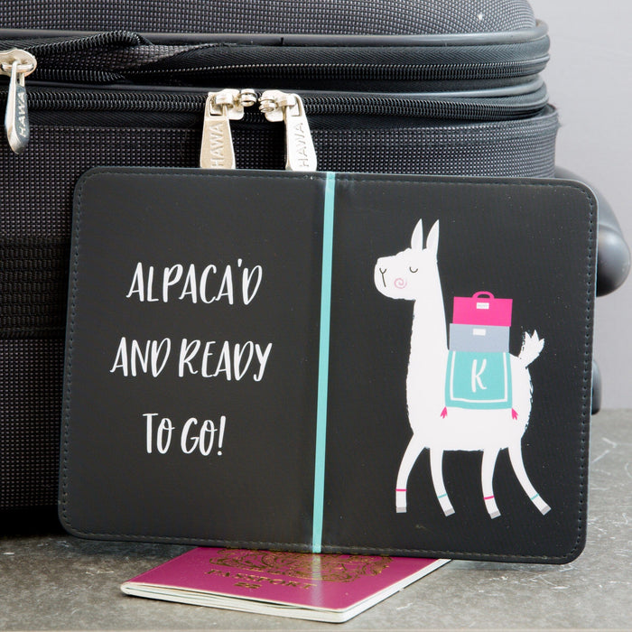 Alpaca Pun Print - Alpaca'D And Ready To Go Custom Passport Holder - Fun Secret Santa Stocking Filler