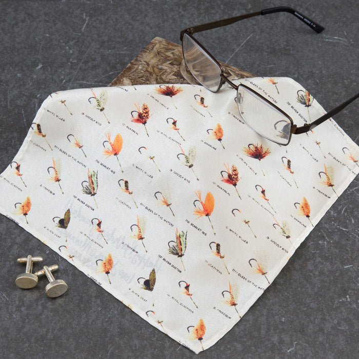 Hipster Men's Styling - Vintage Fishing Tackle Themed Pocket Square - Personalised Men's Suiting