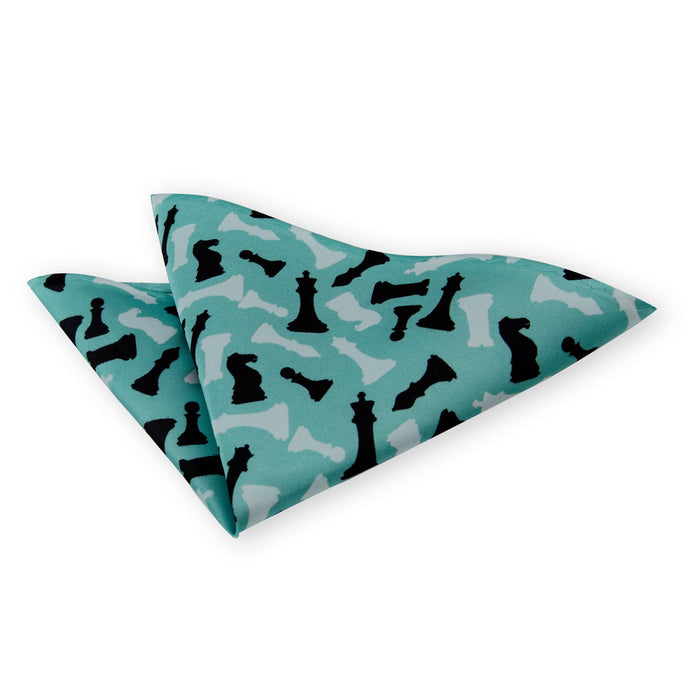 Chess Themed Silk Feel Pocket Square