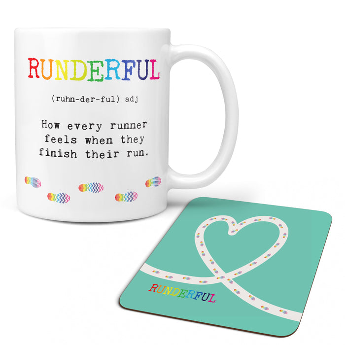 Personalised Running Gift - Runderful Definition Mug & Coaster