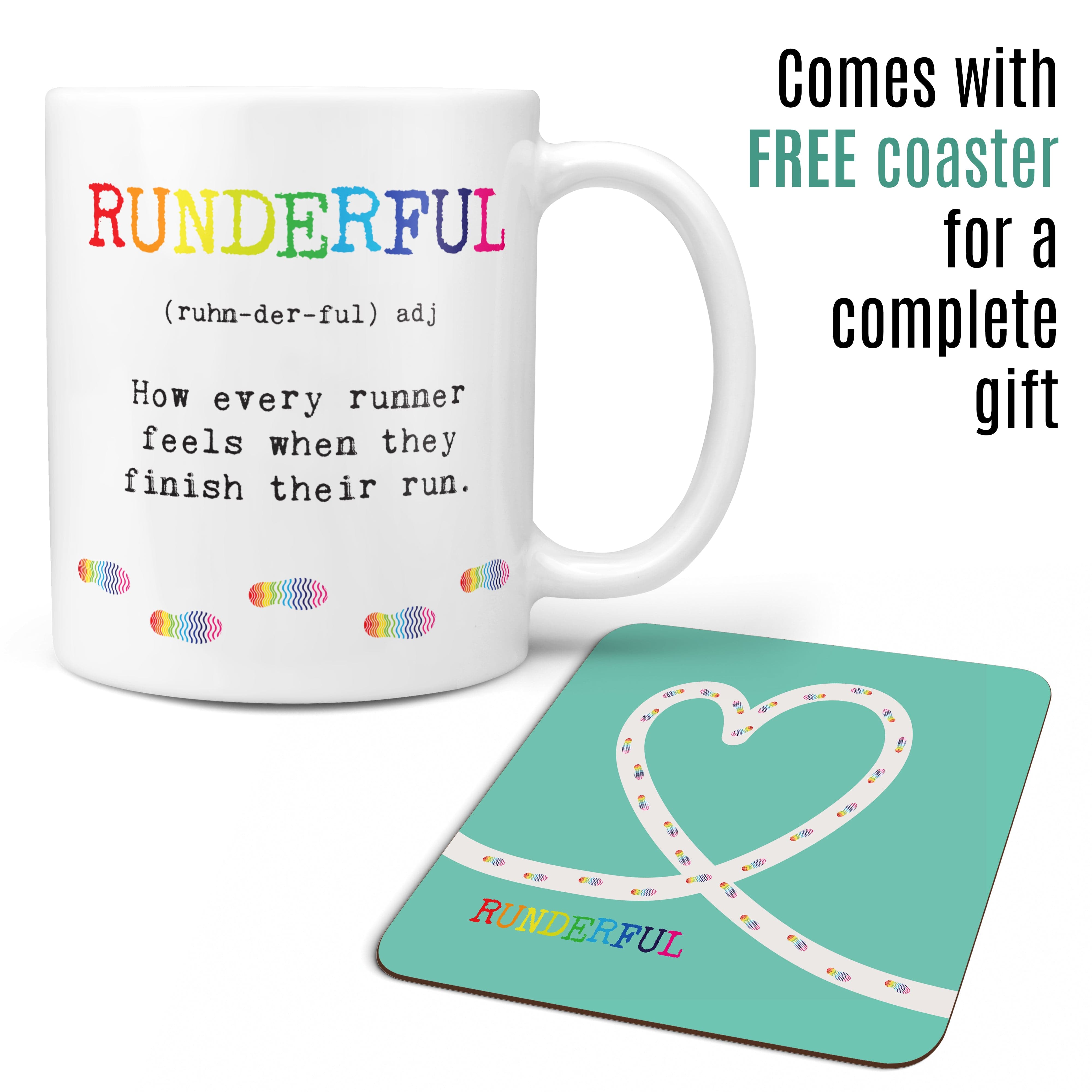 Personalised Running Gift Runderful Definition Mug Coaster