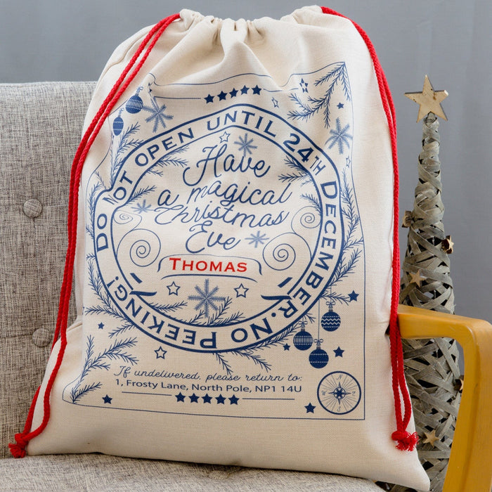 Personalised Traditional Present Sack