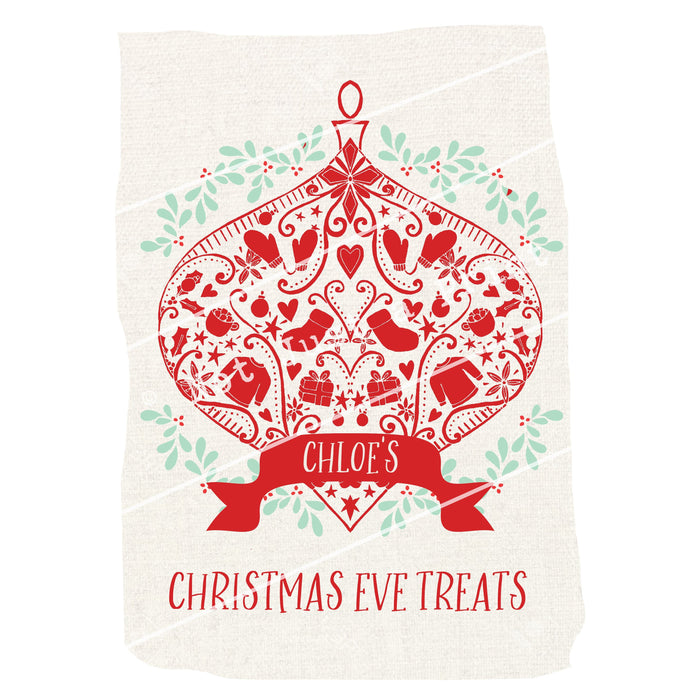 Decorative Christmas Sack - Customised For 1st Christmas Or Eve With Any Words