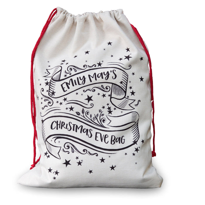 Christmas Eve Box Alternative - Starry Night Scene Christmas Sack