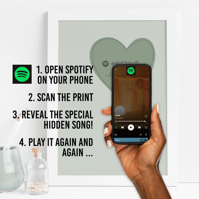 Spotify Code Secret Song Print or Playlist