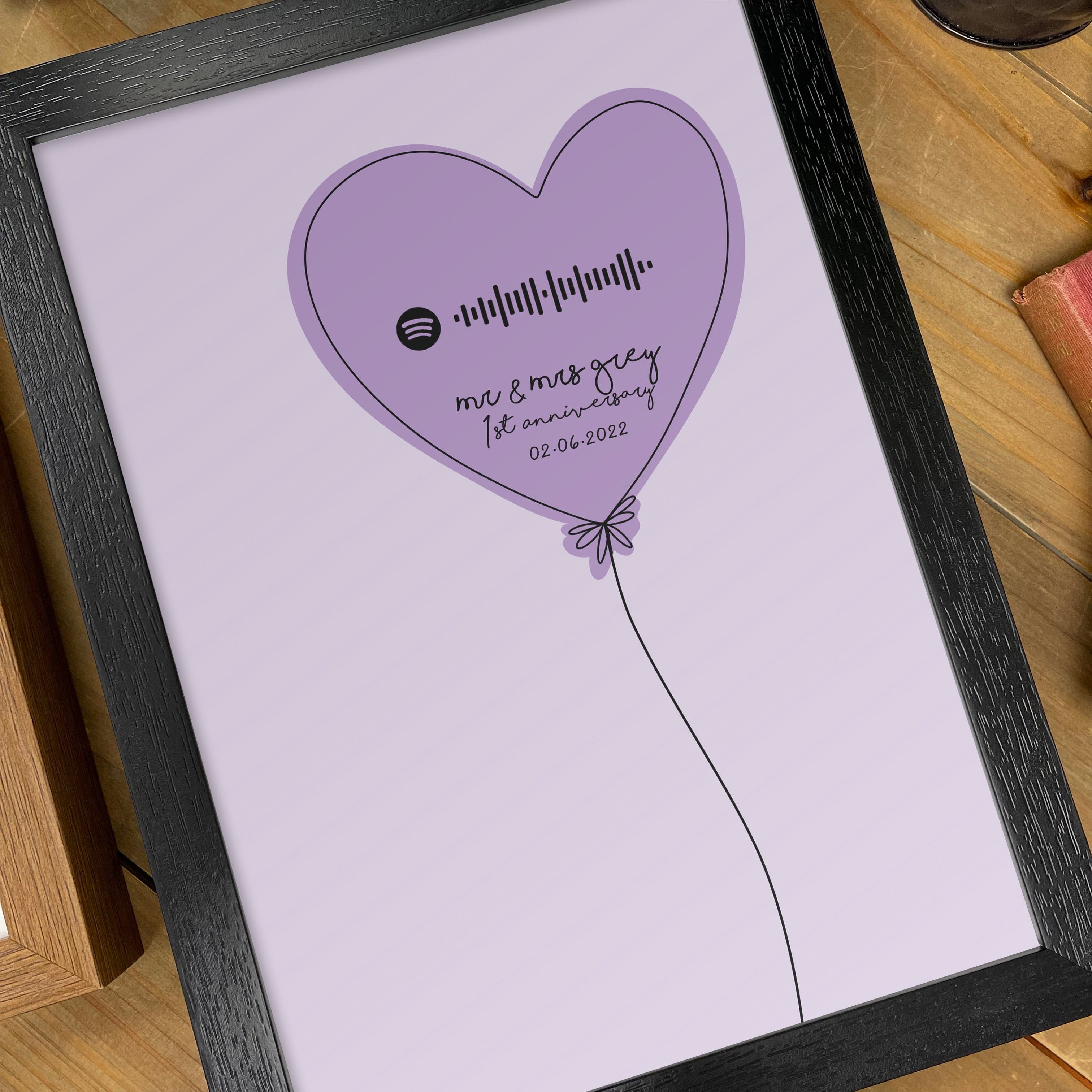 Music Lover Gift | Spotify Song Code | Unique Personalised Song Print ...