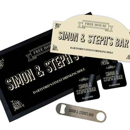 Vintage Bar Accessories with Traditional English Pub Design