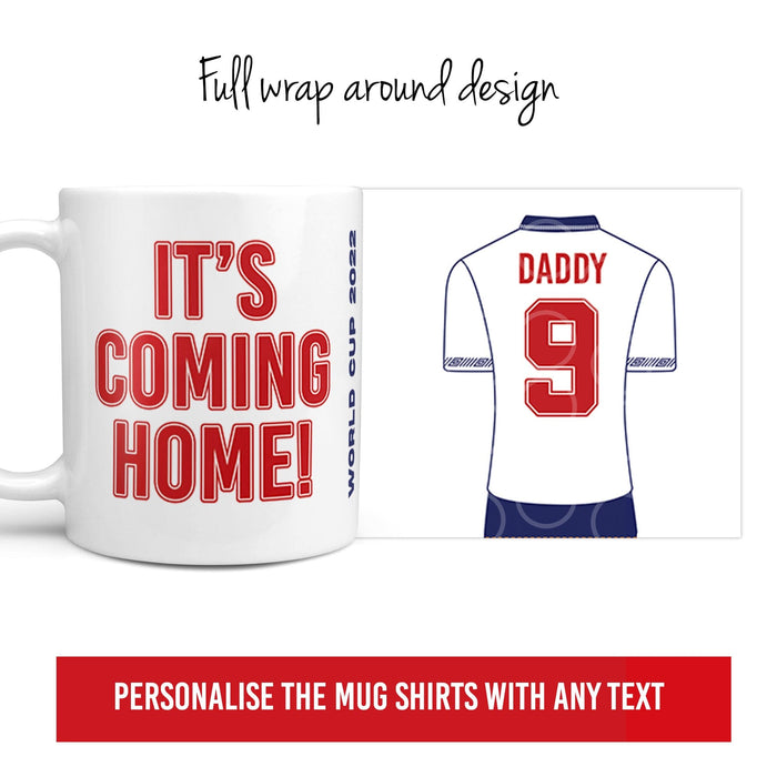 Retro England Strip Personalised Family Mugs